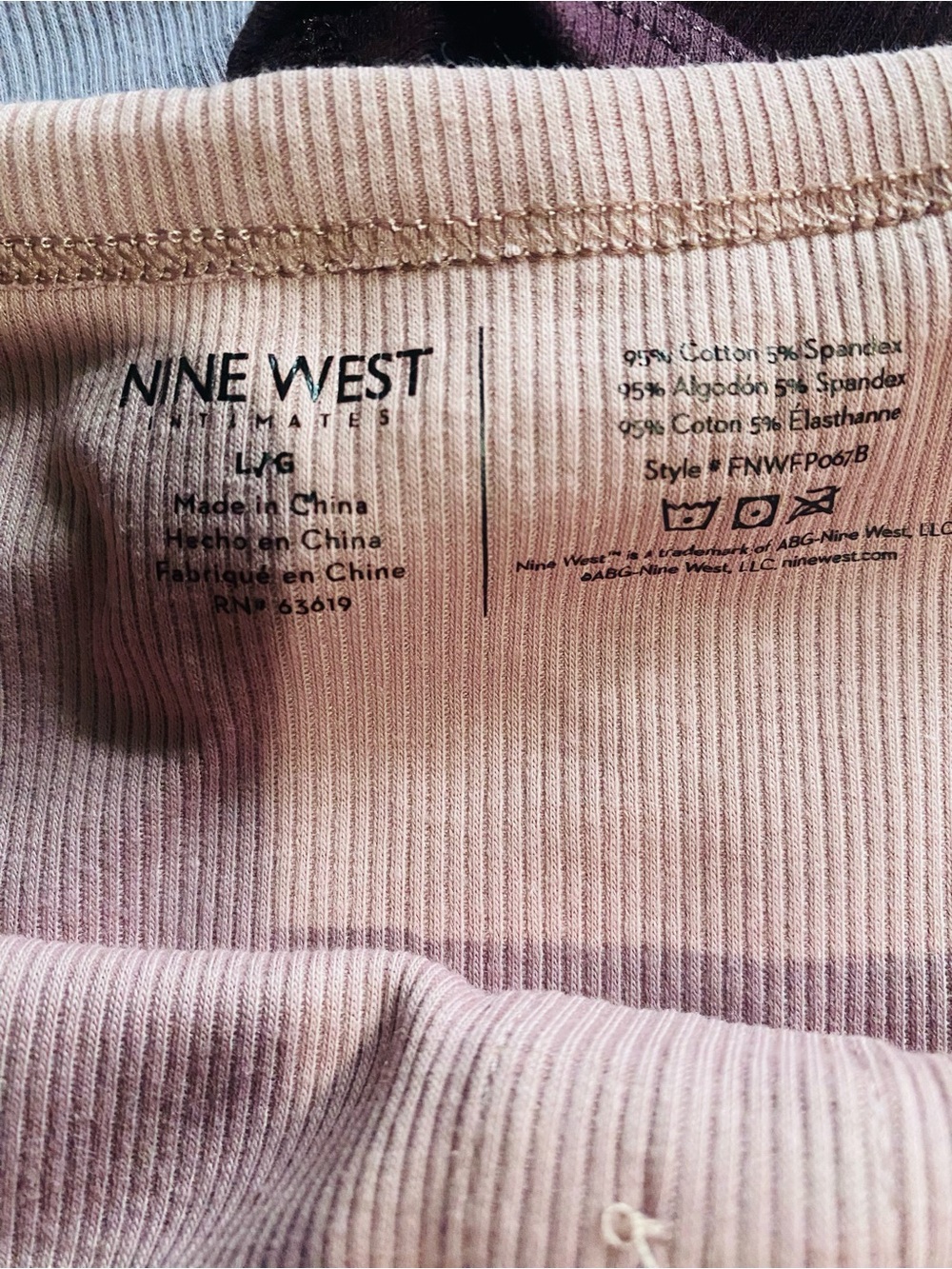 Nine West Ribbed High-Waist Briefs - Black, Olive, Burgundy, Lavender, Muave - Picture 4 of 4